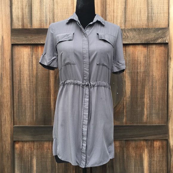 Topshop Dark Gray Mini Dress - Picture 5 of 9